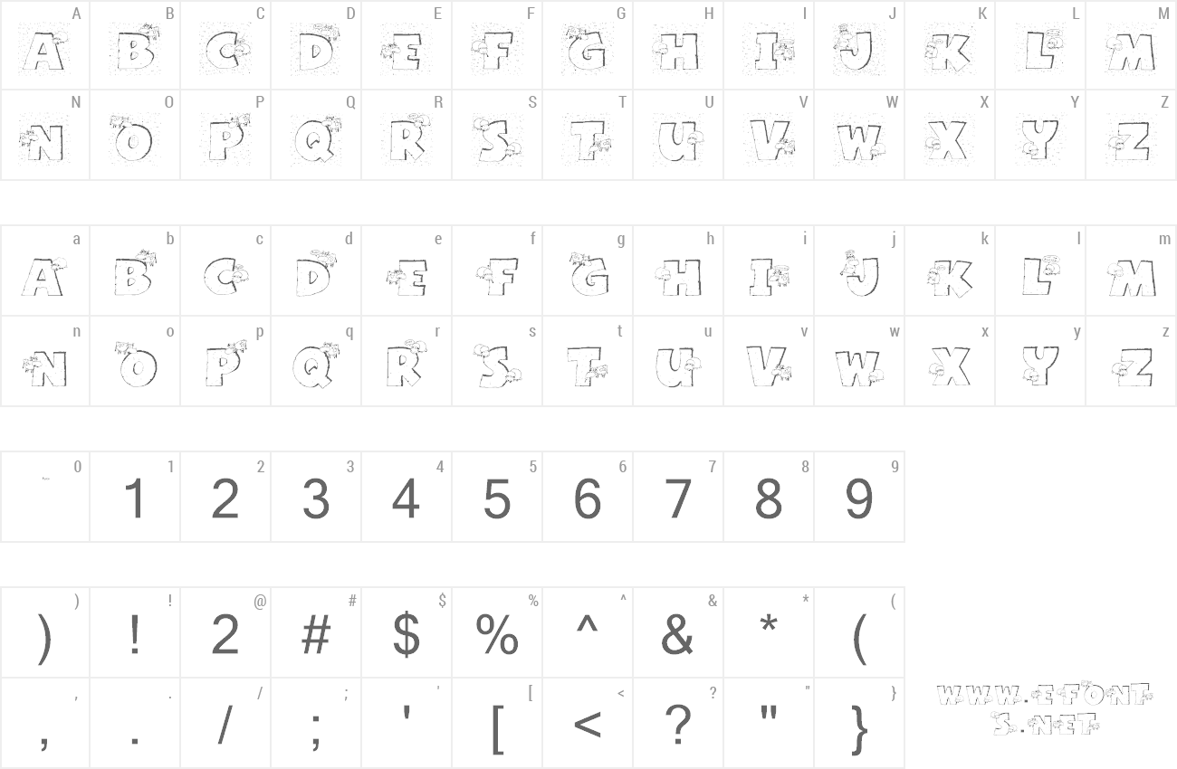 Font Grazing on grass preview